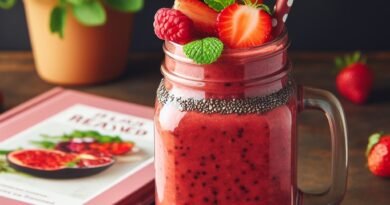 receita de Smoothie de Frutas Vermelhas vegano