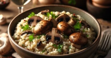 Receita de Risoto de Cogumelos Vegana